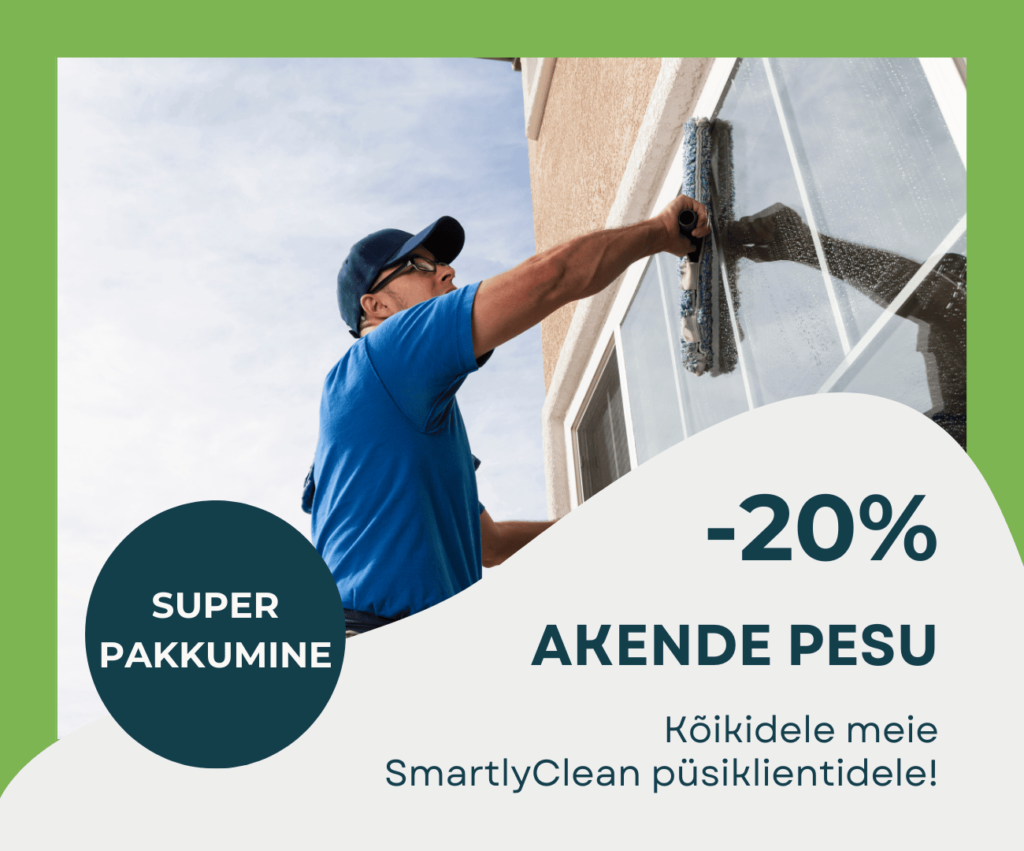 Akende pesu 1 Akende pesu sooduspakkumine SmartlyClean koristusteenused