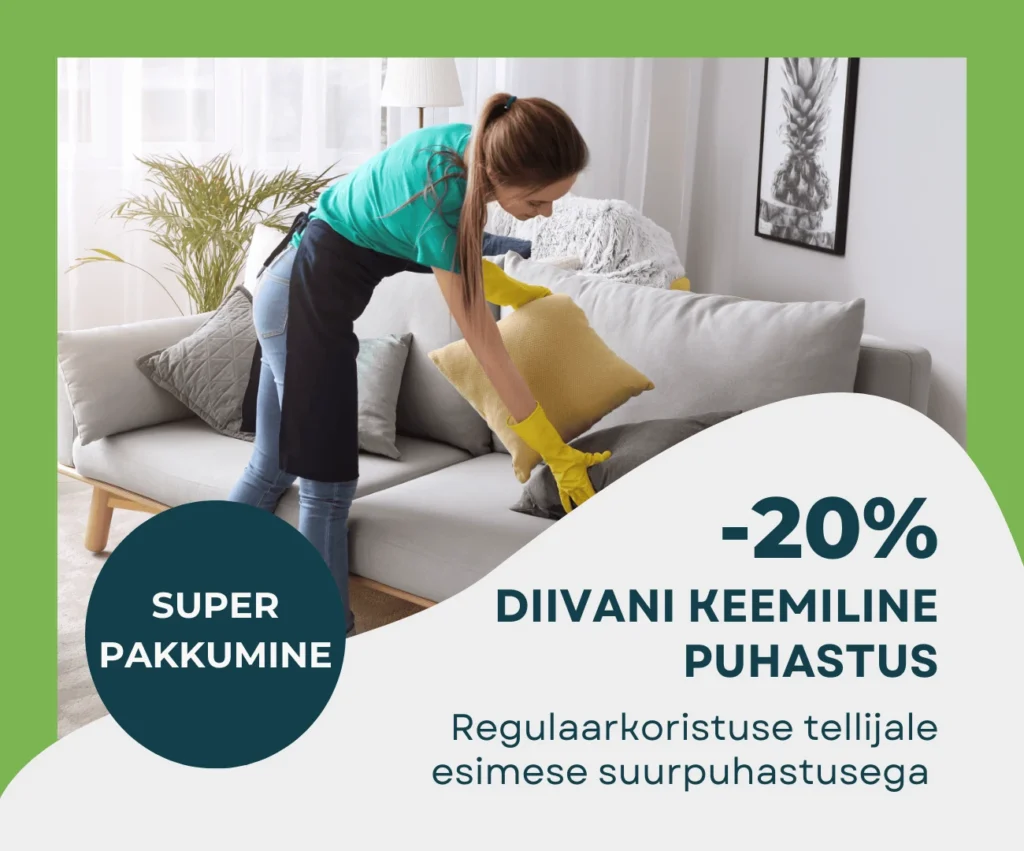 Kodukoristus Diivani keemiline puhastus soodushind